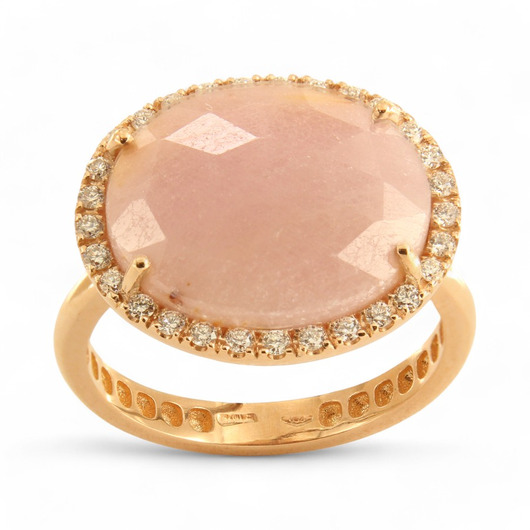 Juweel Brusi ring 18 karaat goud pink sapphire en diamant AA2221RV  Juweel Brusi ring 18 karaat goud pink sapphire en diamant AA2221RV