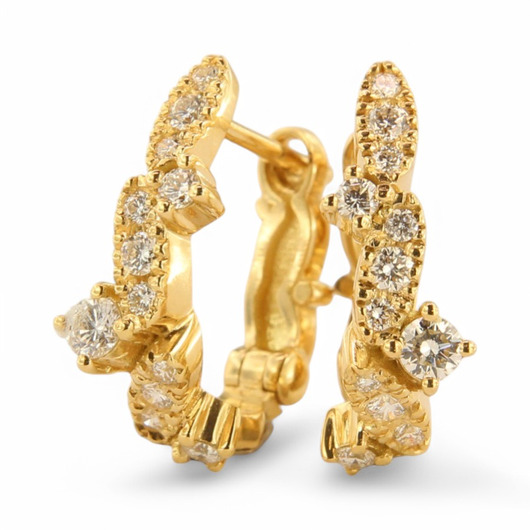 Juweel Brusi oorstekers 18 karaat goud diamant OO2423GW Juweel Brusi oorstekers 18 karaat goud diamant OO2423GW