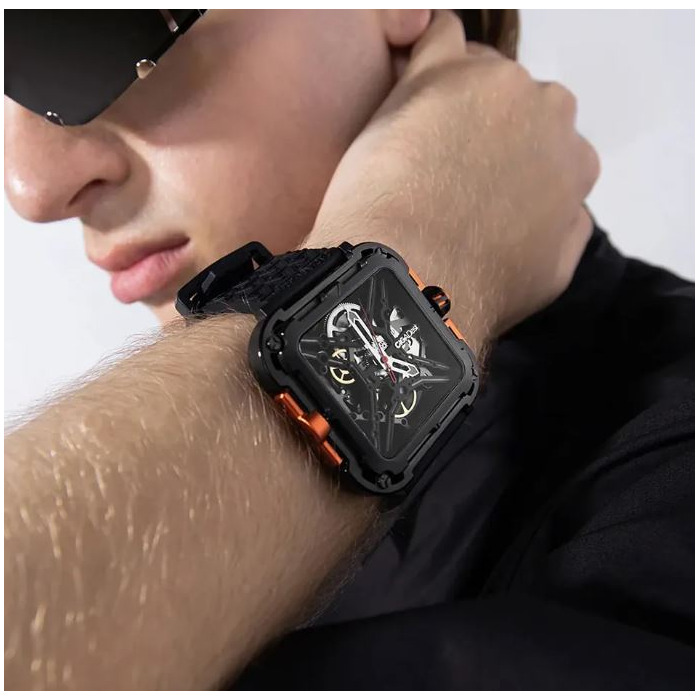 Horloge CIGA DESIGN GORILLA BLACK 44MM AUTO X011-BLOG-W25BK 