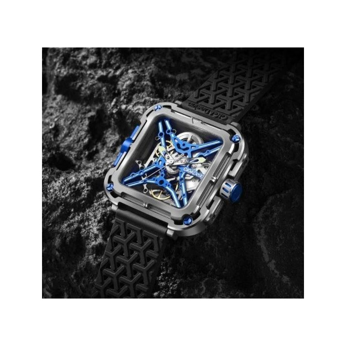 Horloge CIGA DESIGN TITANIUM-GORILLA CYBER BLUE 44MM AUTO X021-TIBU-W25BK 