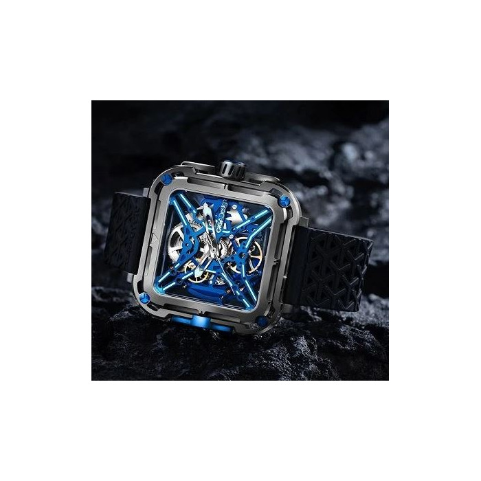 Horloge CIGA DESIGN TITANIUM-GORILLA CYBER BLUE 44MM AUTO X021-TIBU-W25BK 