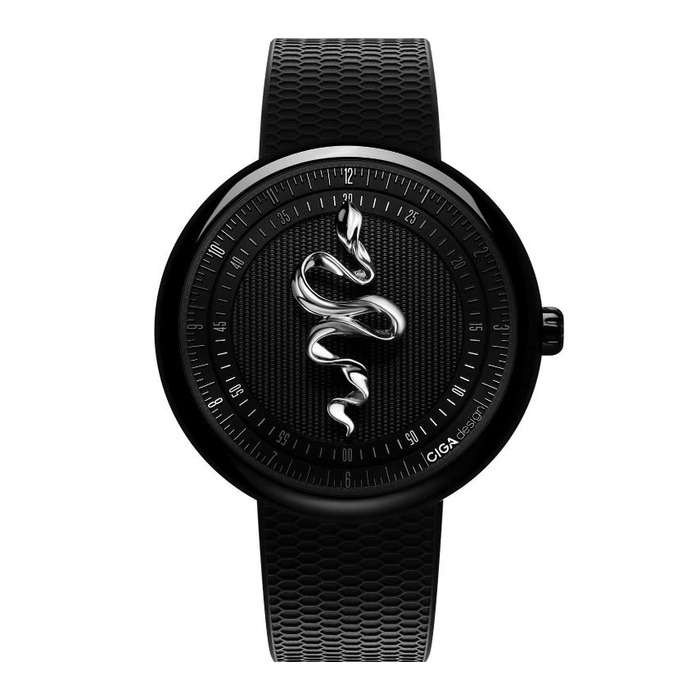 Horloge CIGA DESIGN SNAKE CONCEPT EDITION SILVER 46MM AUTO U037-BB02-W6B 