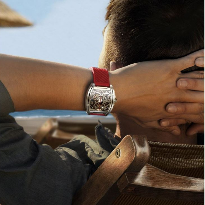 Horloge CIGA DESIGN STAINLESS EDGE RED 40.8MM AUTO Z031-SISI-W15RE 