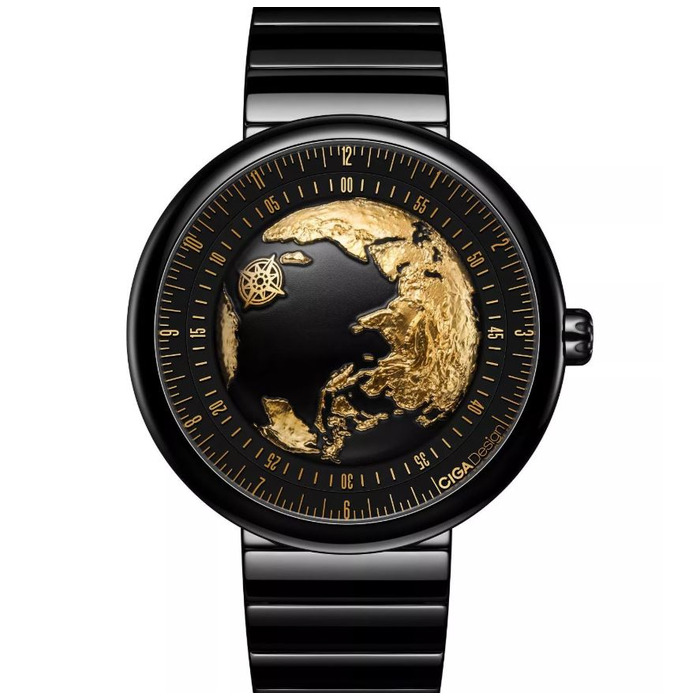 Horloge CIGA DESIGN U-SERIES BLUE PLANET GILDING EDITION 46MM AUTO U033-BG01-6B7B 