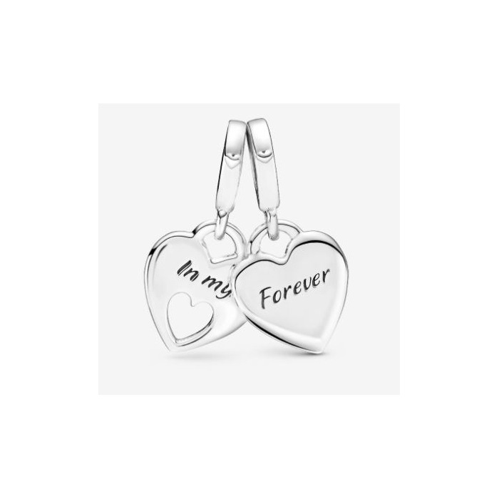 Juweel PANDORA - 799187C01 - DOUBLE MOTHER & DAUGHTER HEART SPLIT DANGLE