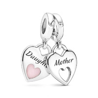 Juweel PANDORA - 799187C01 - DOUBLE MOTHER & DAUGHTER HEART SPLIT DANGLE Juweel PANDORA - 799187C01 - DOUBLE MOTHER & DAUGHTER HEART SPLIT DANGLE