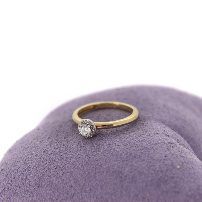 Juweel Blush ring bicolor 14 karaat gezet met zirconium '93472-2339-TWDH' 