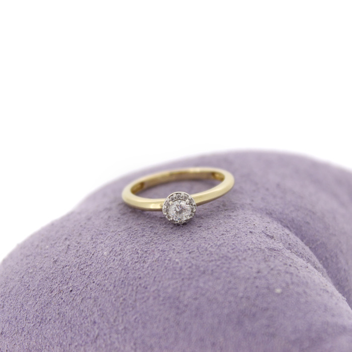 Juweel Blush ring bicolor 14 karaat gezet met zirconium '93472-2339-TWDH' 