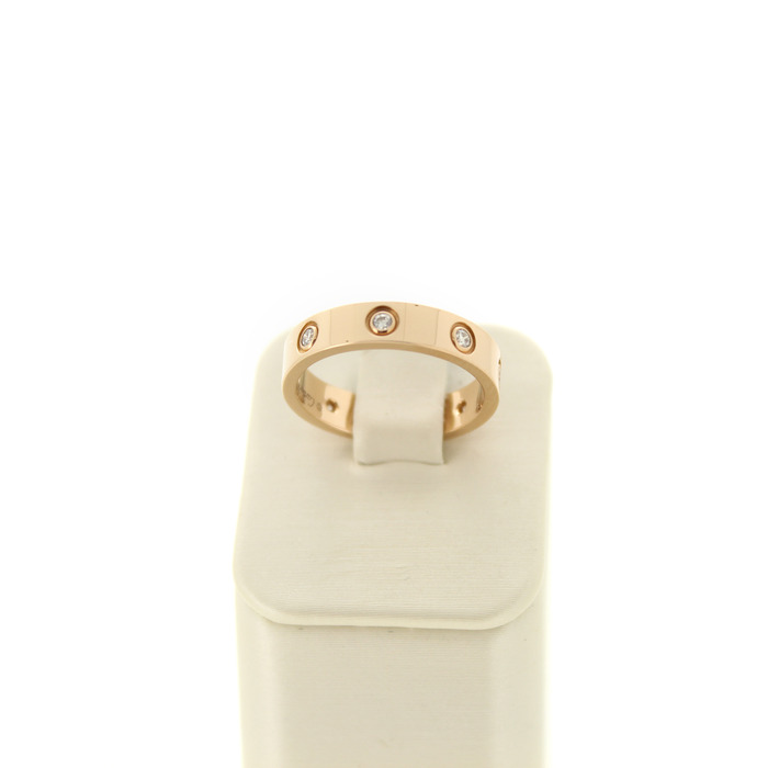 Juweel Cartier Ring LOVE ring small rosé goud 18 karaat briljant Model B4050850 '94088-2362-TWDH' 