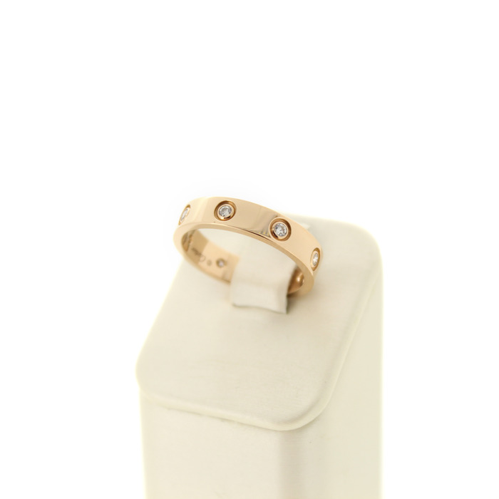 Juweel Cartier Ring LOVE ring small rosé goud 18 karaat briljant Model B4050850 '94088-2362-TWDH' 