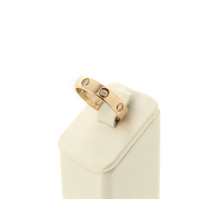 Juweel Cartier Ring LOVE ring small rosé goud 18 karaat briljant Model B4050850 '94088-2362-TWDH' 