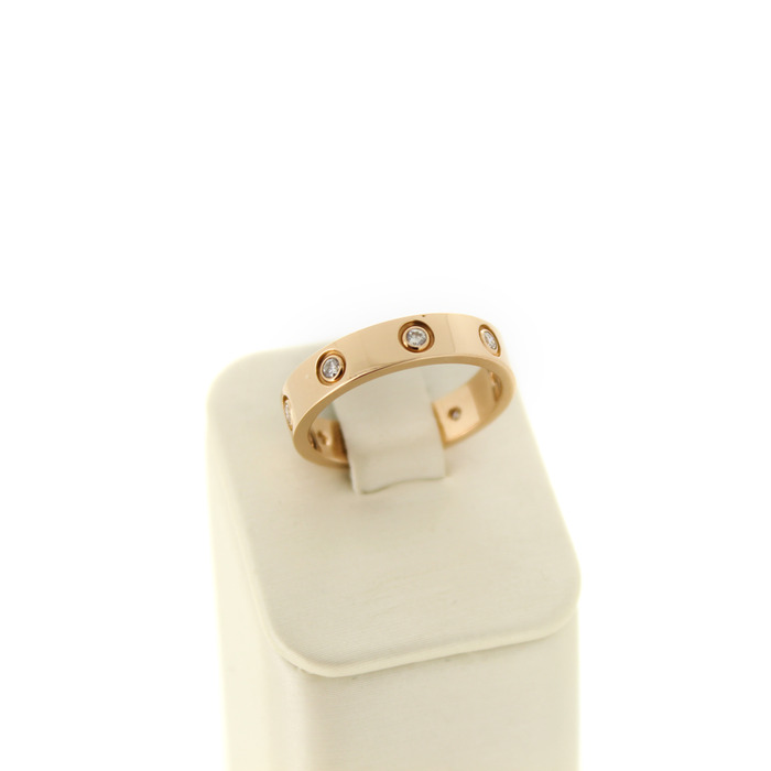 Juweel Cartier Ring LOVE ring small rosé goud 18 karaat briljant Model B4050850 '94088-2362-TWDH' 