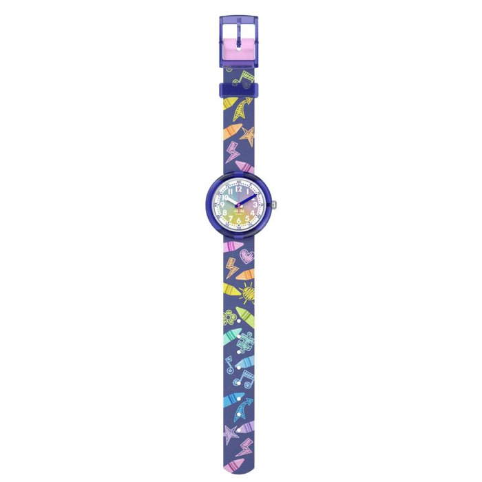Horloge FLIK FLAK RAINBOW CRAYONS FPNP173 