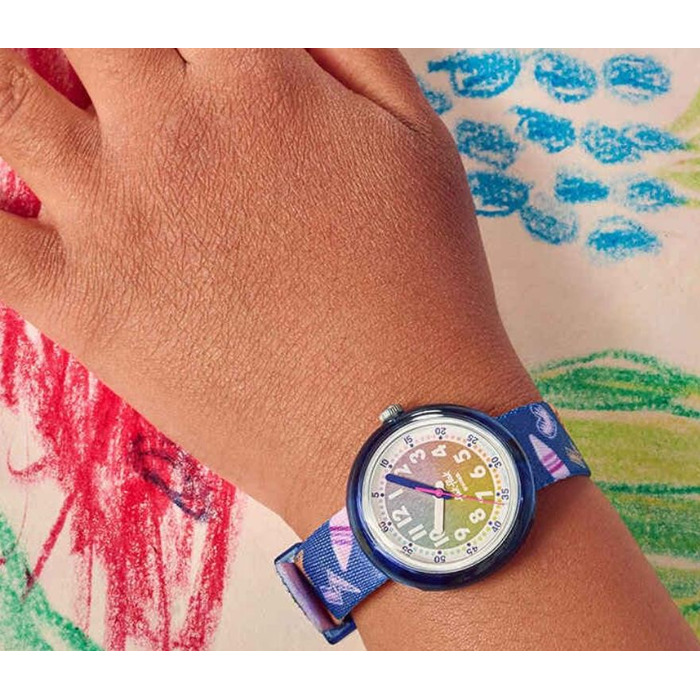 Horloge FLIK FLAK RAINBOW CRAYONS FPNP173 