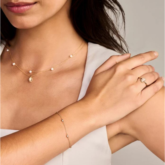 Juweel Blush Armband Geelgoud 14 karaat zirconium 2237YZI 