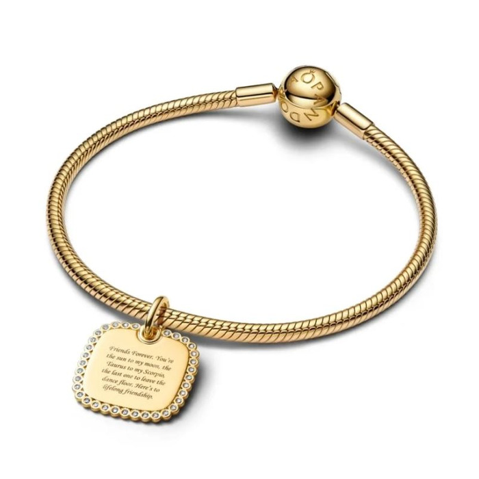 Juweel PANDORA ENGRAVABLE SQUARE PENDANT 364009C01 88888