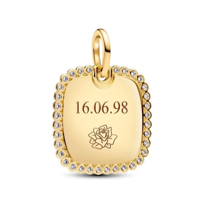 Juweel PANDORA ENGRAVABLE SQUARE PENDANT 364009C01 88888
