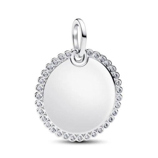 Juweel PANDORA ENGRAVABLE ROUND PENDANT 394007C01 Juweel PANDORA ENGRAVABLE ROUND PENDANT 394007C01