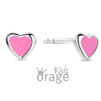 Juweel ORAGE KIDS OORSTEKERS HART ROZE K2743  Juweel ORAGE KIDS OORSTEKERS HART ROZE K2743