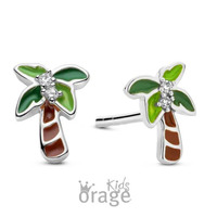 Juweel ORAGE KIDS OORRINGEN PALMBOOM GROEN K2781 Juweel ORAGE KIDS OORRINGEN PALMBOOM GROEN K2781