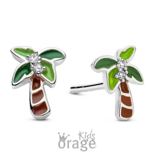 Juweel ORAGE KIDS OORRINGEN PALMBOOM GROEN K2781  Juweel ORAGE KIDS OORRINGEN PALMBOOM GROEN K2781