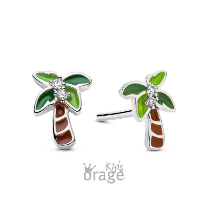 Juweel ORAGE KIDS OORRINGEN PALMBOOM GROEN K2781 