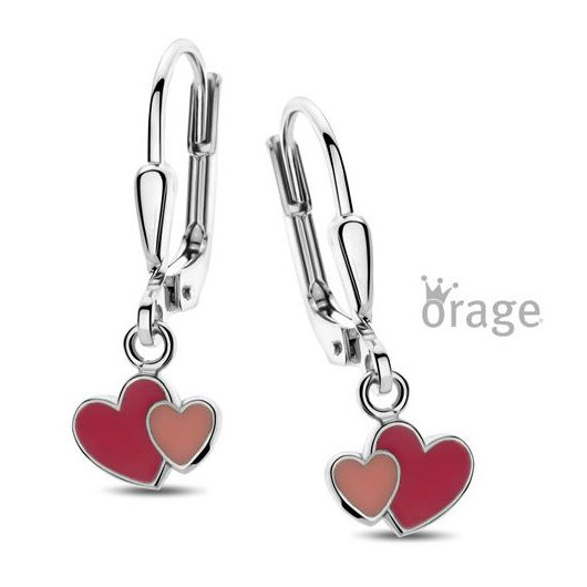 Juweel ORAGE KIDS OORSLINGERS HARTJES K2925  Juweel ORAGE KIDS OORSLINGERS HARTJES K2925