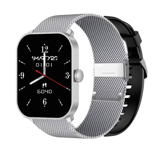 Horloge SMARTY 2.0 KST ZLV. BND ZLV. MESH ZW.SIL. SW070I Horloge SMARTY 2.0 KST ZLV. BND ZLV. MESH ZW.SIL. SW070I