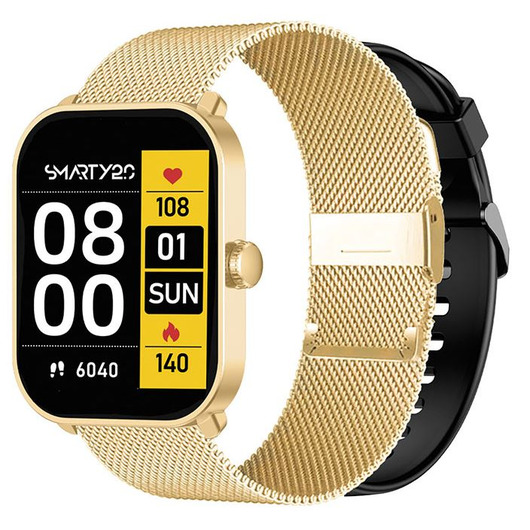 Horloge SMARTY 2.0 KST GD. BND GD. MESH ZW.SIL. SW070L GOLD Horloge SMARTY 2.0 KST GD. BND GD. MESH ZW.SIL. SW070L GOLD