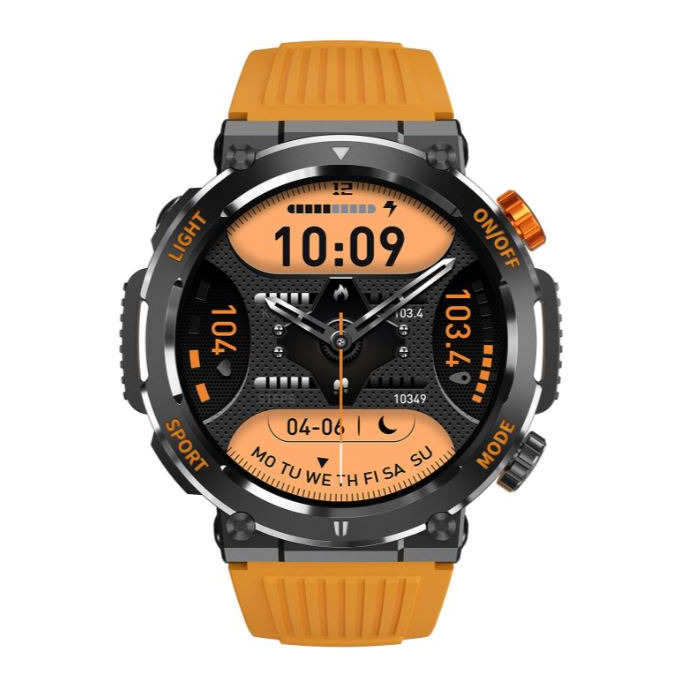 Horloge SMARTY 2.0 KST ZWART BND ORANJE SILIC. SW077B 