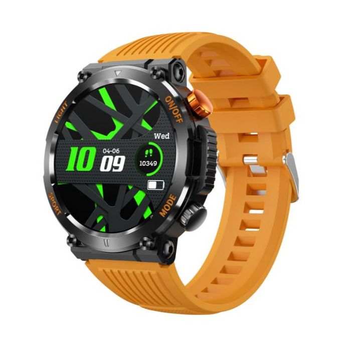 Horloge SMARTY 2.0 KST ZWART BND ORANJE SILIC. SW077B 