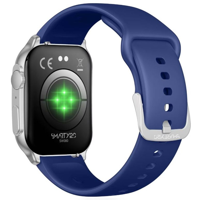 Horloge SMARTY 2.0 KST ZILV. BND BLAUW SILIC. SW080D 