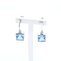 Juweel Oorbellen witgoud 18 karaat blauwe topaas '95209-2394-TWDH' Juweel Oorbellen witgoud 18 karaat blauwe topaas '95209-2394-TWDH'