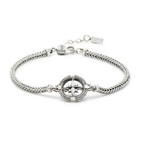 Juweel Buddha To Buddha Bracelet Barbara Mini Compass Silver 048  Juweel Buddha To Buddha Bracelet Barbara Mini Compass Silver 048