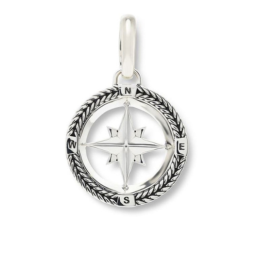 Juweel Buddha To Buddha Pendant Barbara Mini Compass Silver 059 ONE  Juweel Buddha To Buddha Pendant Barbara Mini Compass Silver 059 ONE