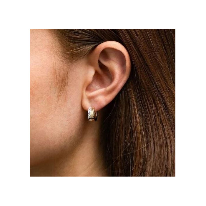 Juweel Buddha To Buddha Dual Hoops Barbara Silver Gold Vermeil Set 199GV 