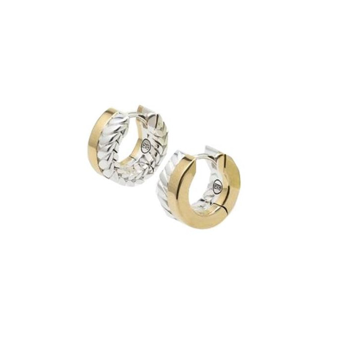 Juweel Buddha To Buddha Dual Hoops Barbara Silver Gold Vermeil Set 199GV 