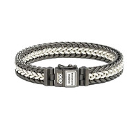 Juweel Buddha To Buddha Julius Bracelet Black Ruthenium Duotone Silver 192BRS DU Juweel Buddha To Buddha Julius Bracelet Black Ruthenium Duotone Silver 192BRS DU