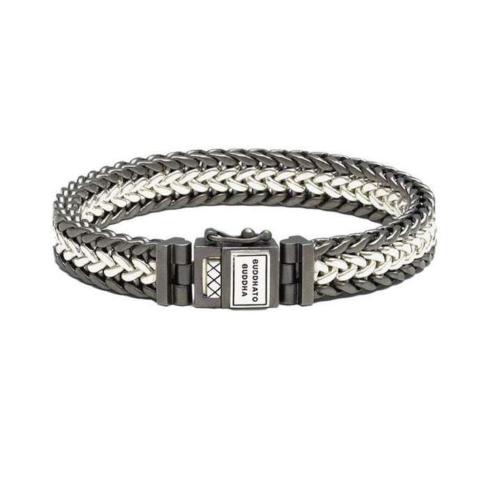Juweel Buddha To Buddha Julius Bracelet Black Ruthenium Duotone Silver 192BRS DU 