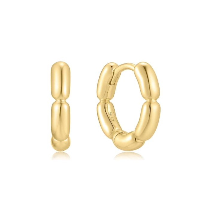 Juweel Ania Haie Reimaginer Segmented Puffie Huggie Hoop Earrings E069-02G 