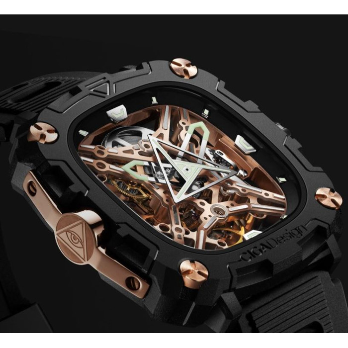Horloge CIGA DESIGN X-SERIES EYE OF HORUS GOLD 44MM AUTO X051-BR01-W5B 