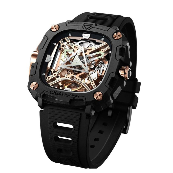 Horloge CIGA DESIGN X-SERIES EYE OF HORUS GOLD 44MM AUTO X051-BR01-W5B 