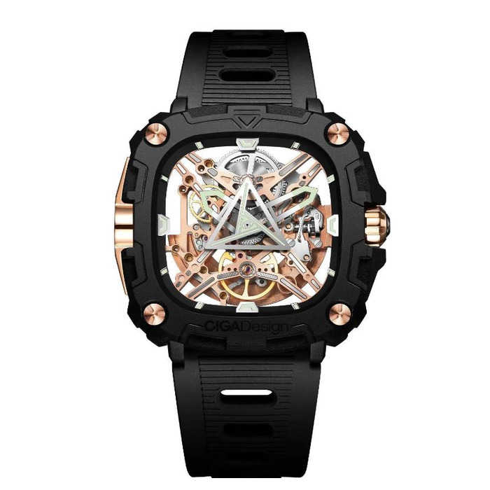 Horloge CIGA DESIGN X-SERIES EYE OF HORUS GOLD 44MM AUTO X051-BR01-W5B 