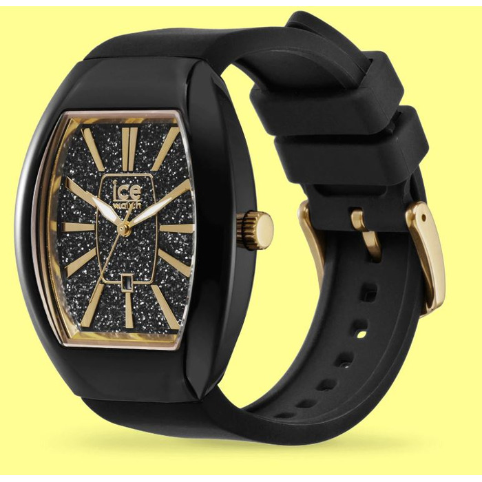 Horloge ICEWATCH ICE BOLIDAY DOME BLACK GLITTER GOLD SMALL 024030 