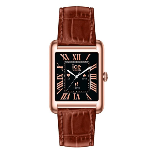 Horloge Ice Watch ICE Smart TK 2.0 Rose-Gold Cognac Croco 1.41 32mm 025383 Horloge Ice Watch ICE Smart TK 2.0 Rose-Gold Cognac Croco 1.41 32mm 025383