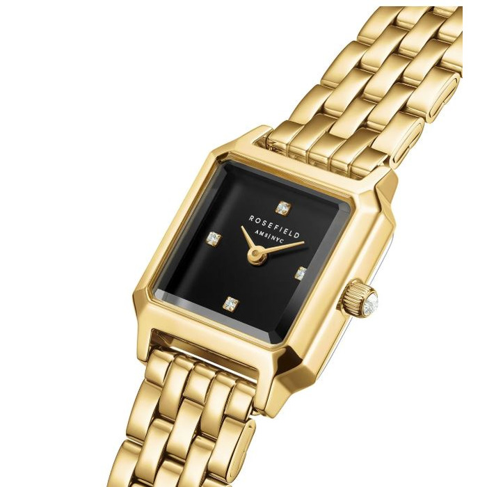 Horloge Rosefield Boxelle Black 4 Crystal Dial BBGSG-B08 