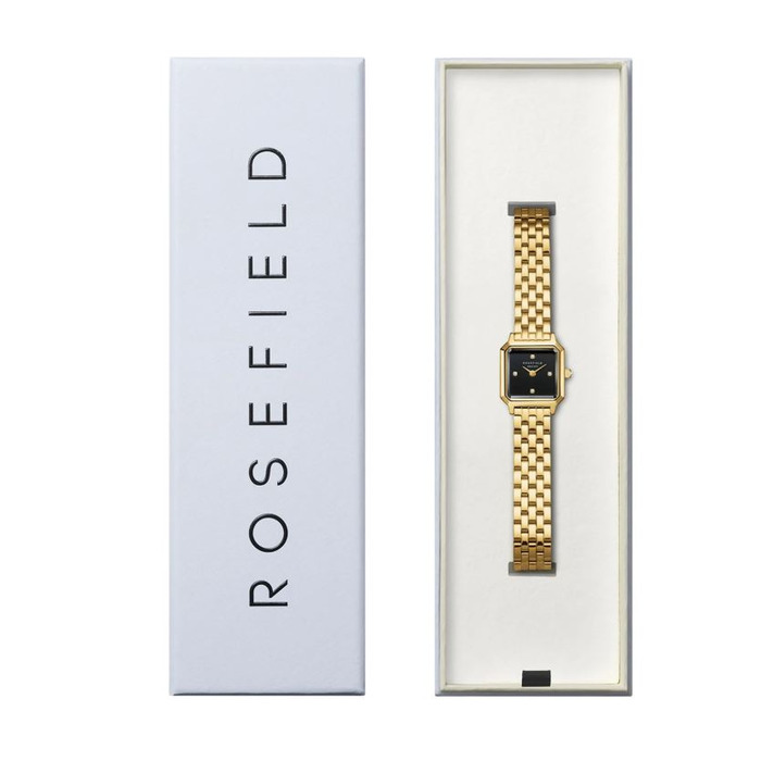 Horloge Rosefield Boxelle Black 4 Crystal Dial BBGSG-B08 