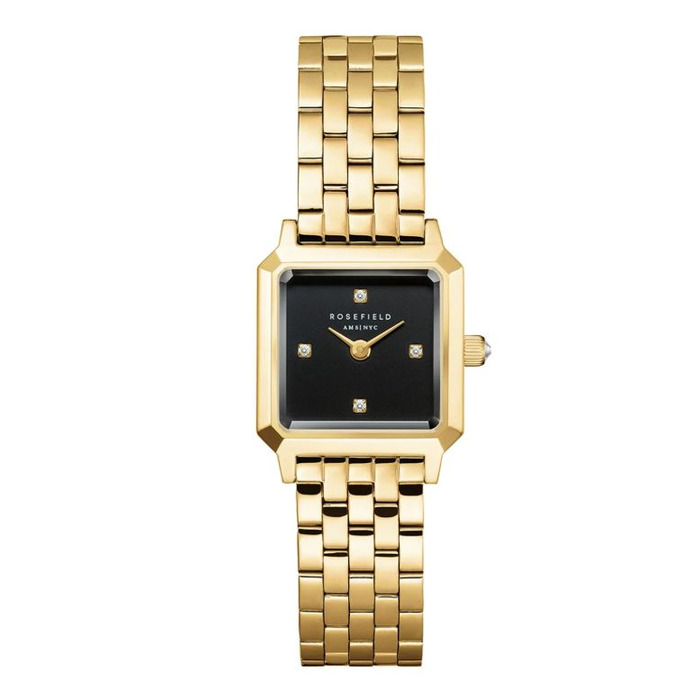 Horloge Rosefield Boxelle Black 4 Crystal Dial BBGSG-B08 