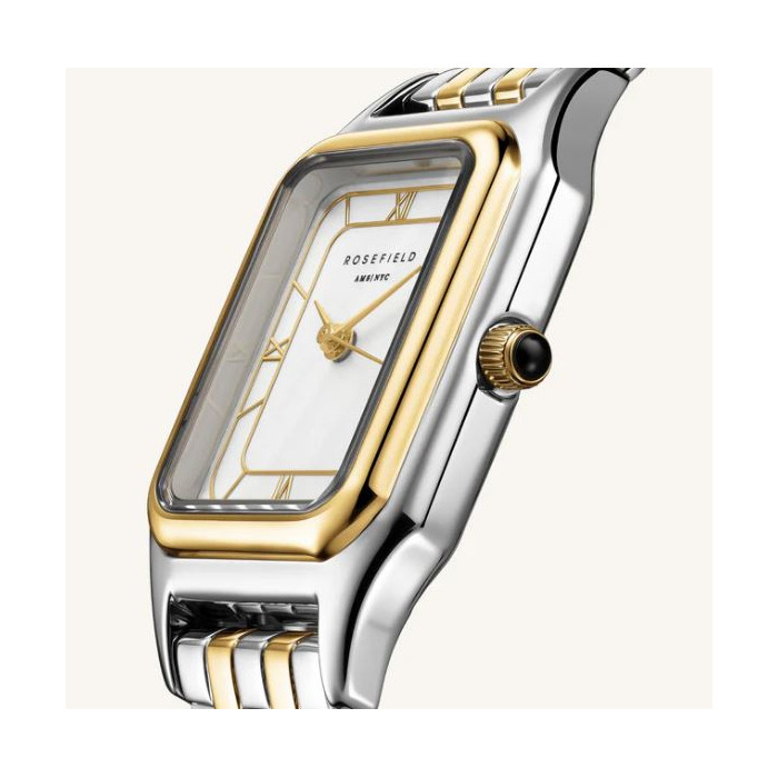 Horloge Rosefield Ivy White Gold Roman Numbers Steel Strap Duotone OCWDSD-OC03 