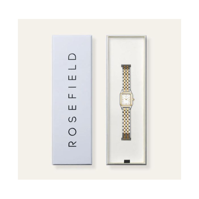 Horloge Rosefield Ivy White Gold Roman Numbers Steel Strap Duotone OCWDSD-OC03 